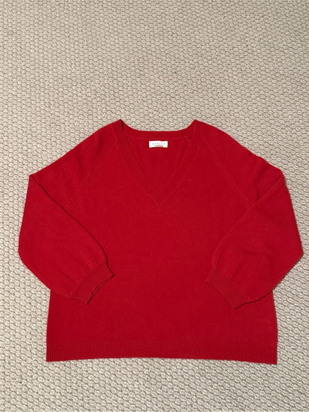 Velvet by Graham & Spencer - Red Cashmere Sweater